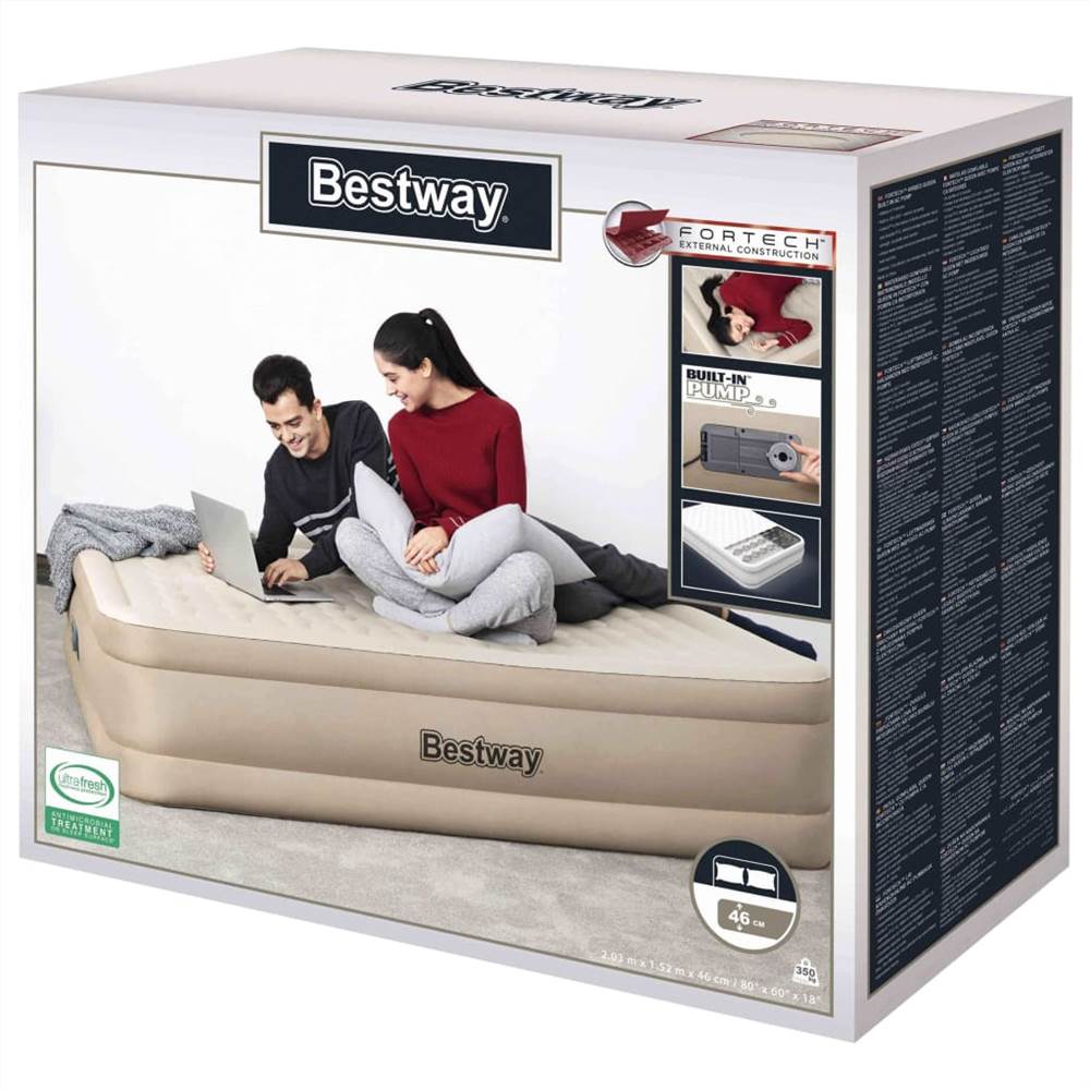 Bestway Fortech Air Bed with Builtin AC Pump Queen
