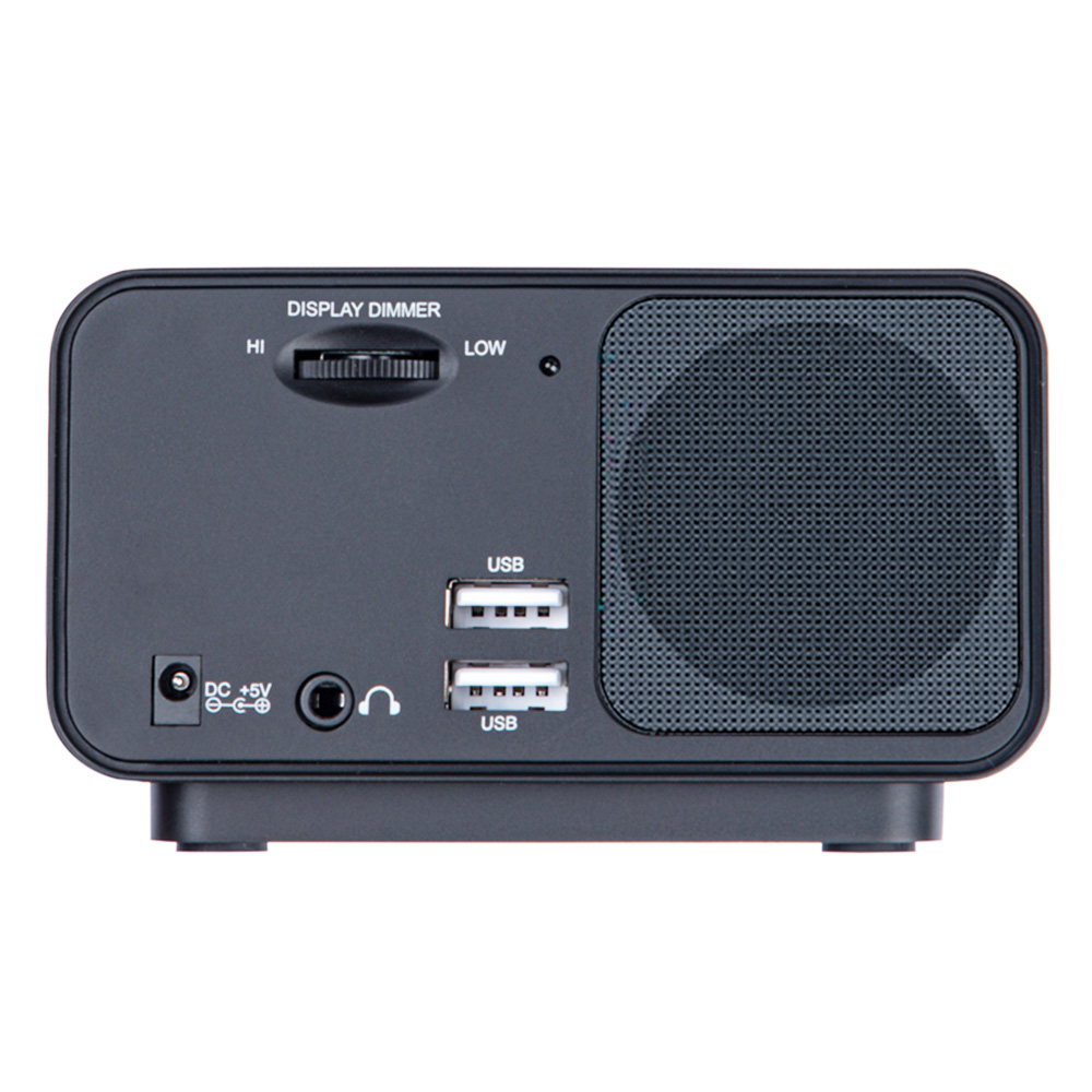 GREEN TIME K1 Pro Alarm Clock Radio Black