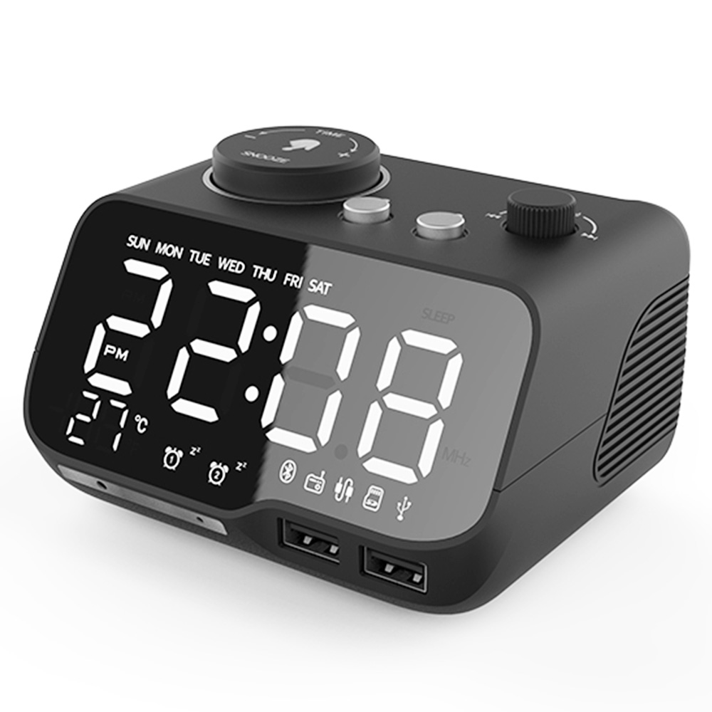 GREEN TIME M9 Electronic Alarm Clock Speaker EU Plug