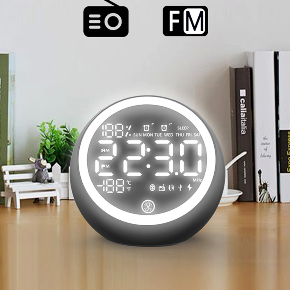 GREEN TIME X10 Bluetooth Alarm Clock Speaker Black