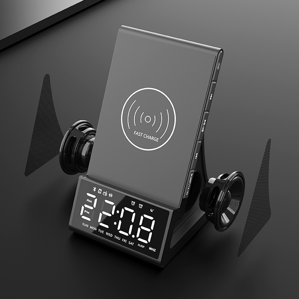 GREEN TIME X7 Bluetooth Charger Alarm Clock Radio EU Plug