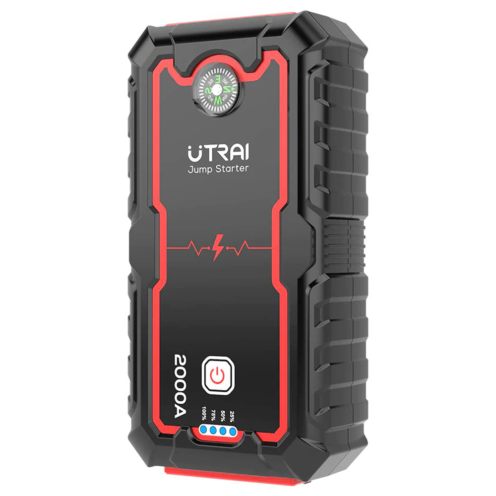 UTRAI Jstar One 22000mAh 2000A Jump Starter, Battery Charger Jump Pack with USB Quick Charge, Built-in Compass LED Light