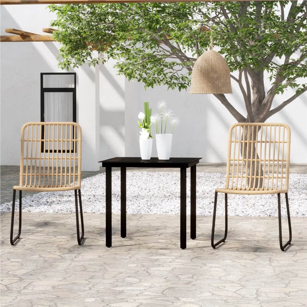 

3 Piece Garden Dining Set Oak