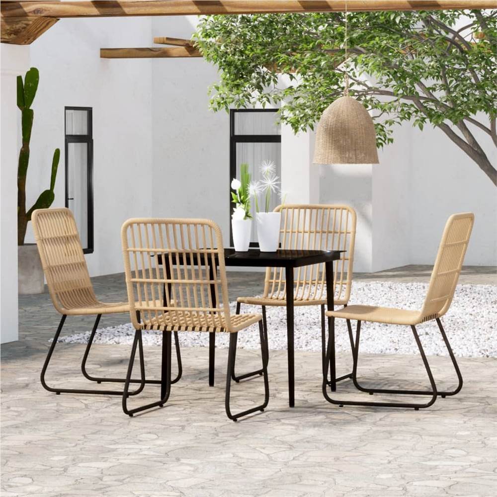

5 Piece Garden Dining Set Oak
