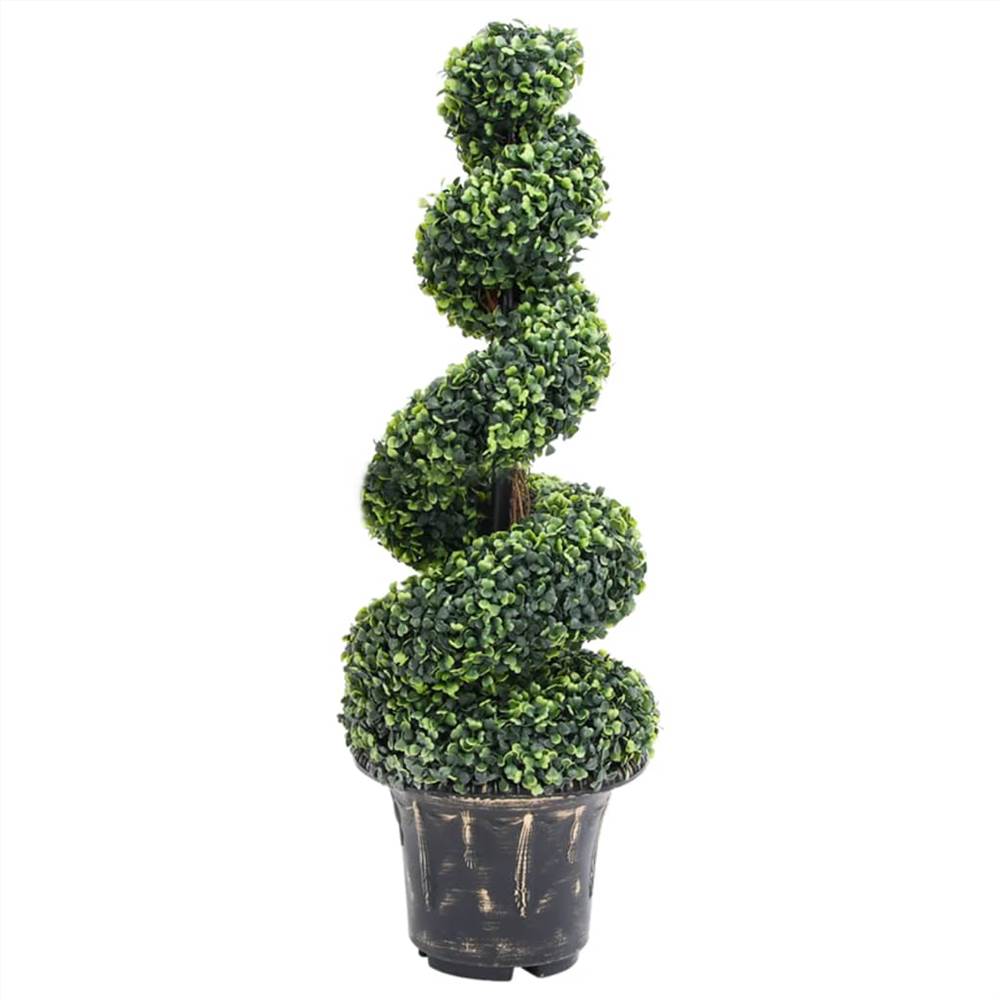 Sztuczny Bukszpan Spirala Roślina z Doniczką Zielony 100 cm