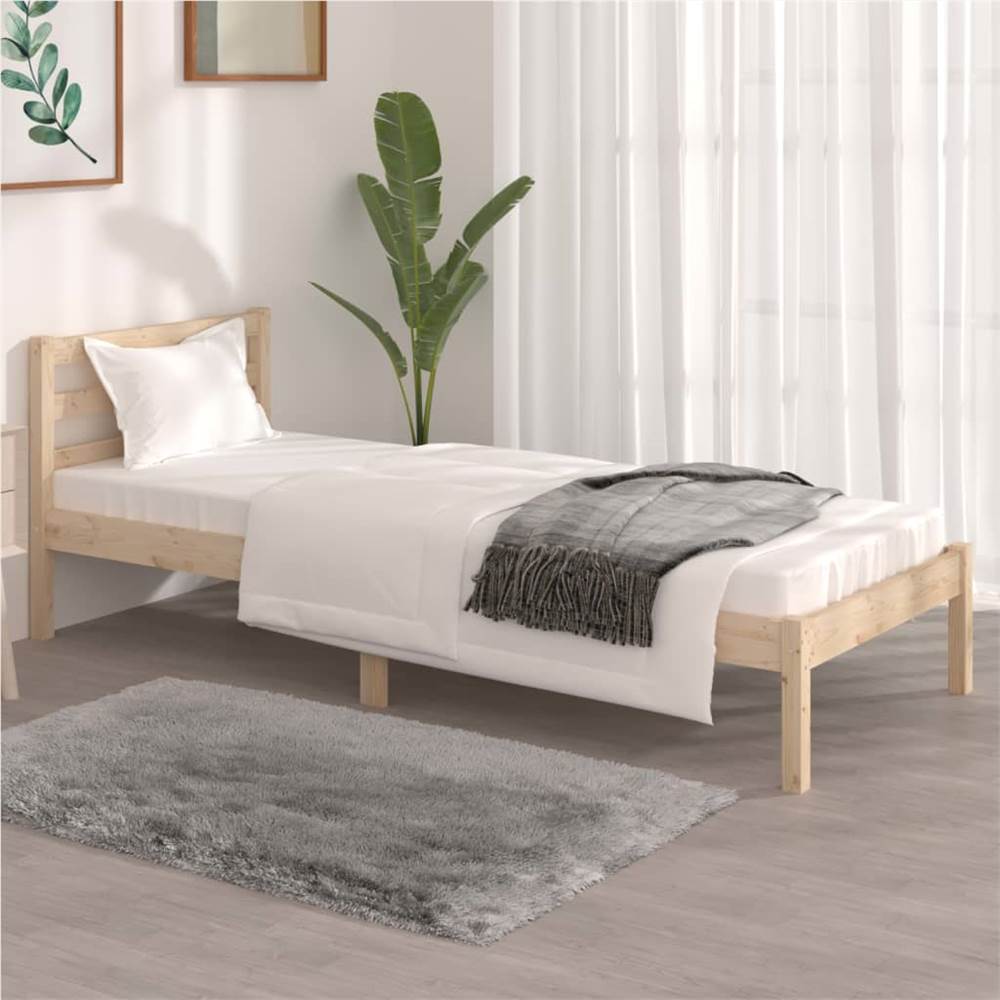 

Bed Frame Solid Wood Pine 75x190 cm 2FT6 Small Single