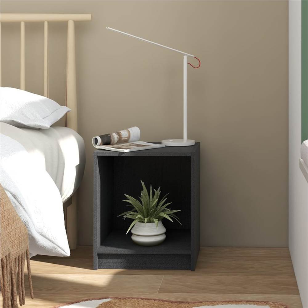 

Bedside Cabinet Grey 35.5x33.5x41.5 cm Solid Pinewood