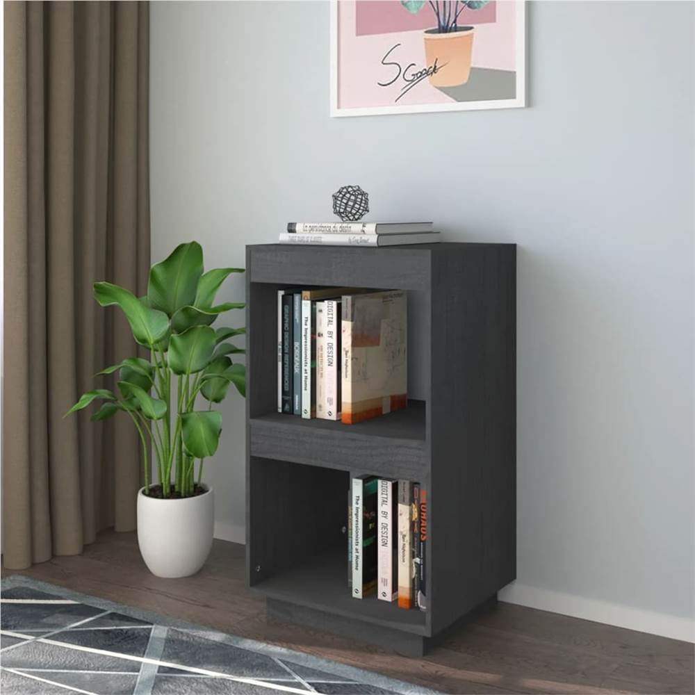 

Book Cabinet Grey 40x35x71 cm Solid Pinewood