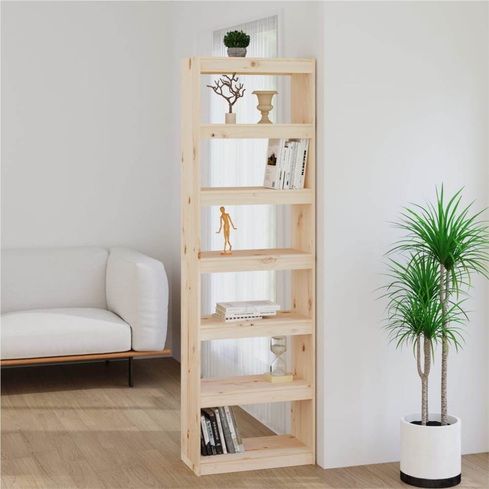 

Book Cabinet/Room Divider 60x30x199.5 cm Solid Wood Pine