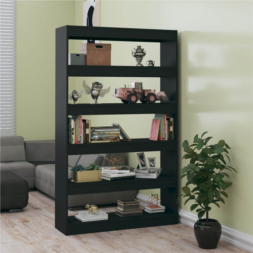 

Book Cabinet/Room Divider Black 100x30x166 cm