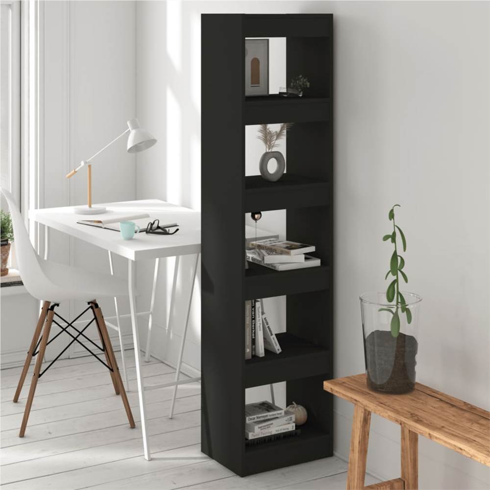 

Book Cabinet/Room Divider Black 40x30x166 cm