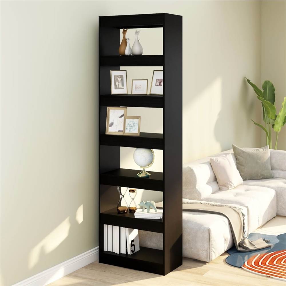 Book Cabinet/Room Divider Black 60x30x198 cm