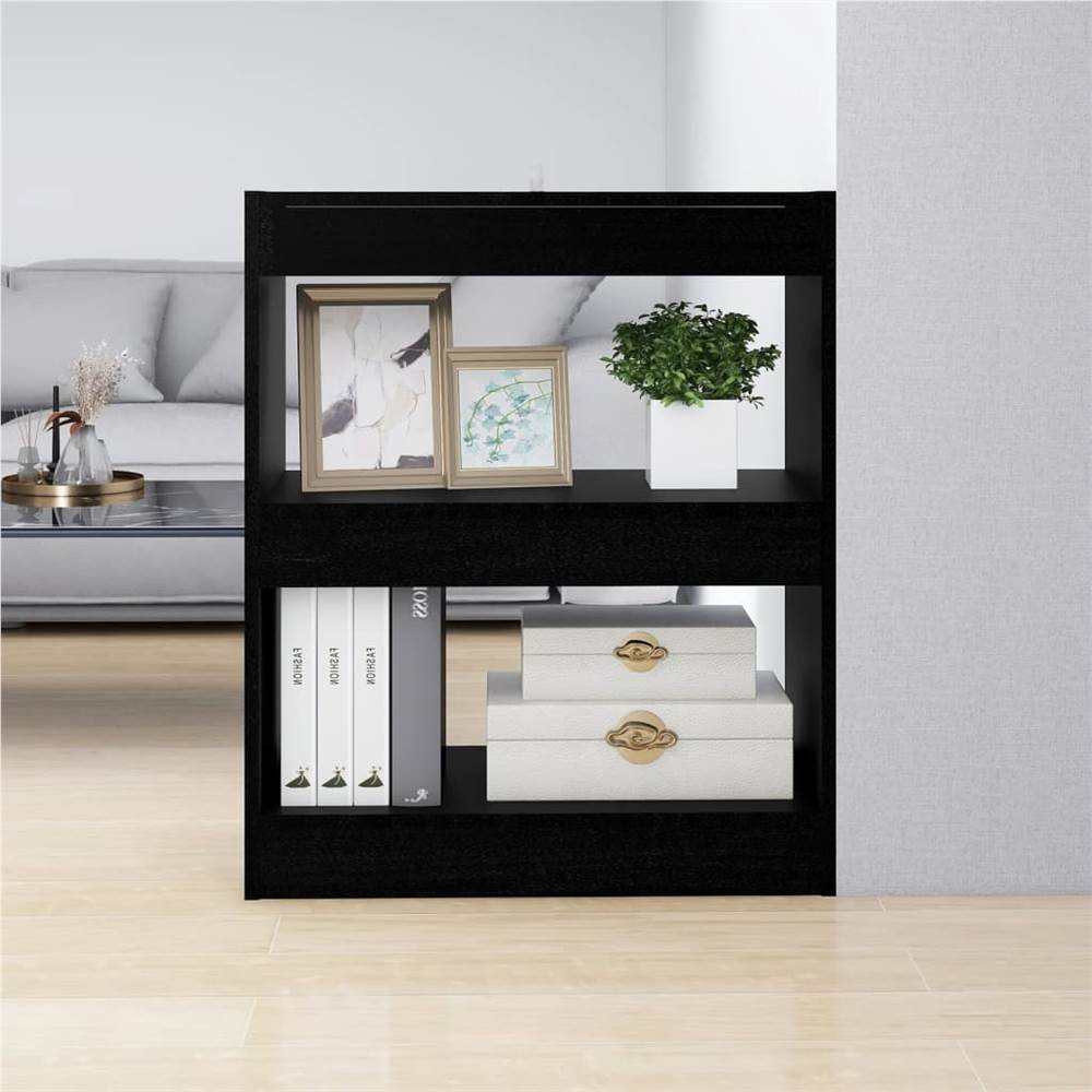 

Book Cabinet/Room Divider Black 60x30x72 cm