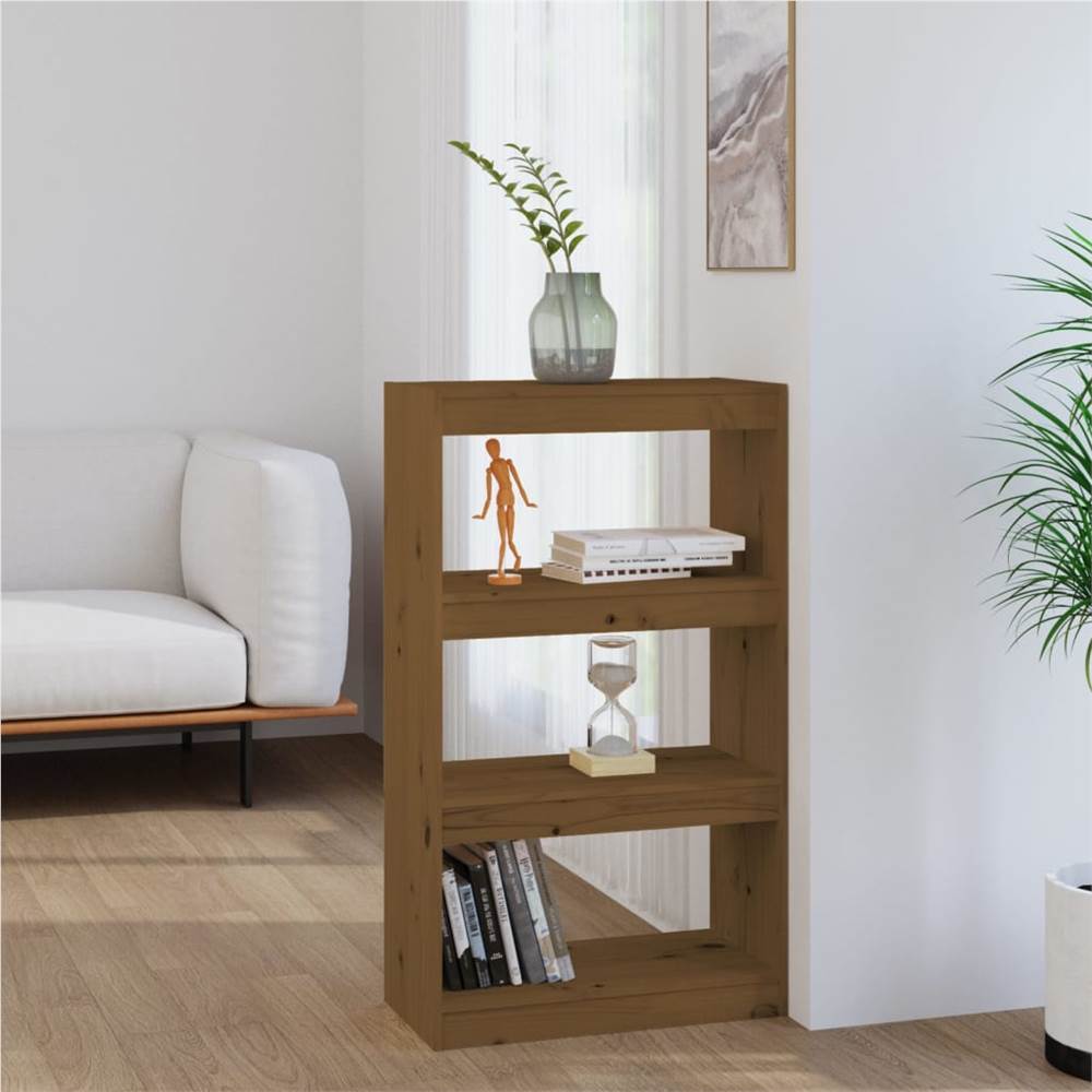 

Book Cabinet/Room Divider Honey Brown 60x30x103.5 cm Wood Pine