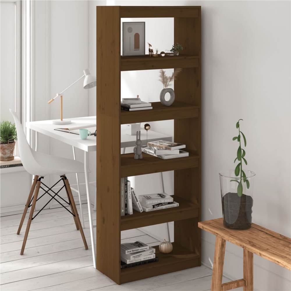 

Book Cabinet/Room Divider Honey Brown 60x30x167.5 cm Wood Pine