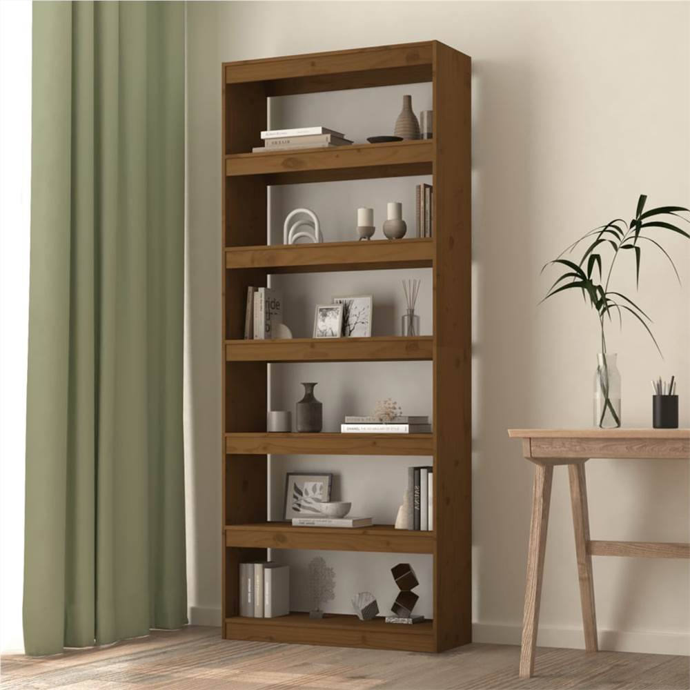 

Book Cabinet/Room Divider Honey Brown 80x30x199.5 cm Wood Pine