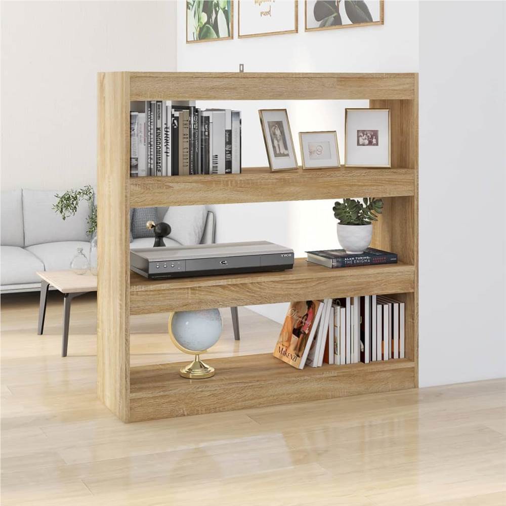 

Book Cabinet/Room Divider Sonoma Oak 100x30x103 cm