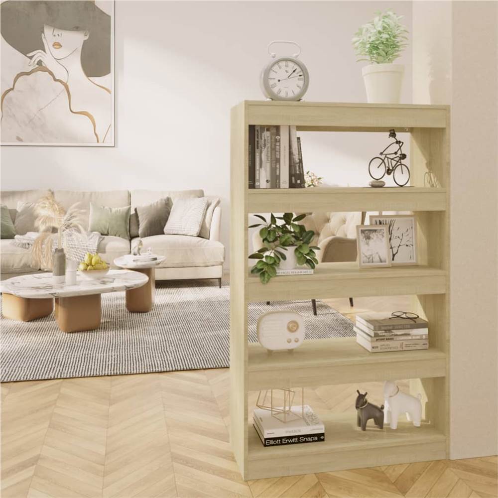 

Book Cabinet/Room Divider Sonoma Oak 80x30x135 cm Chipboard