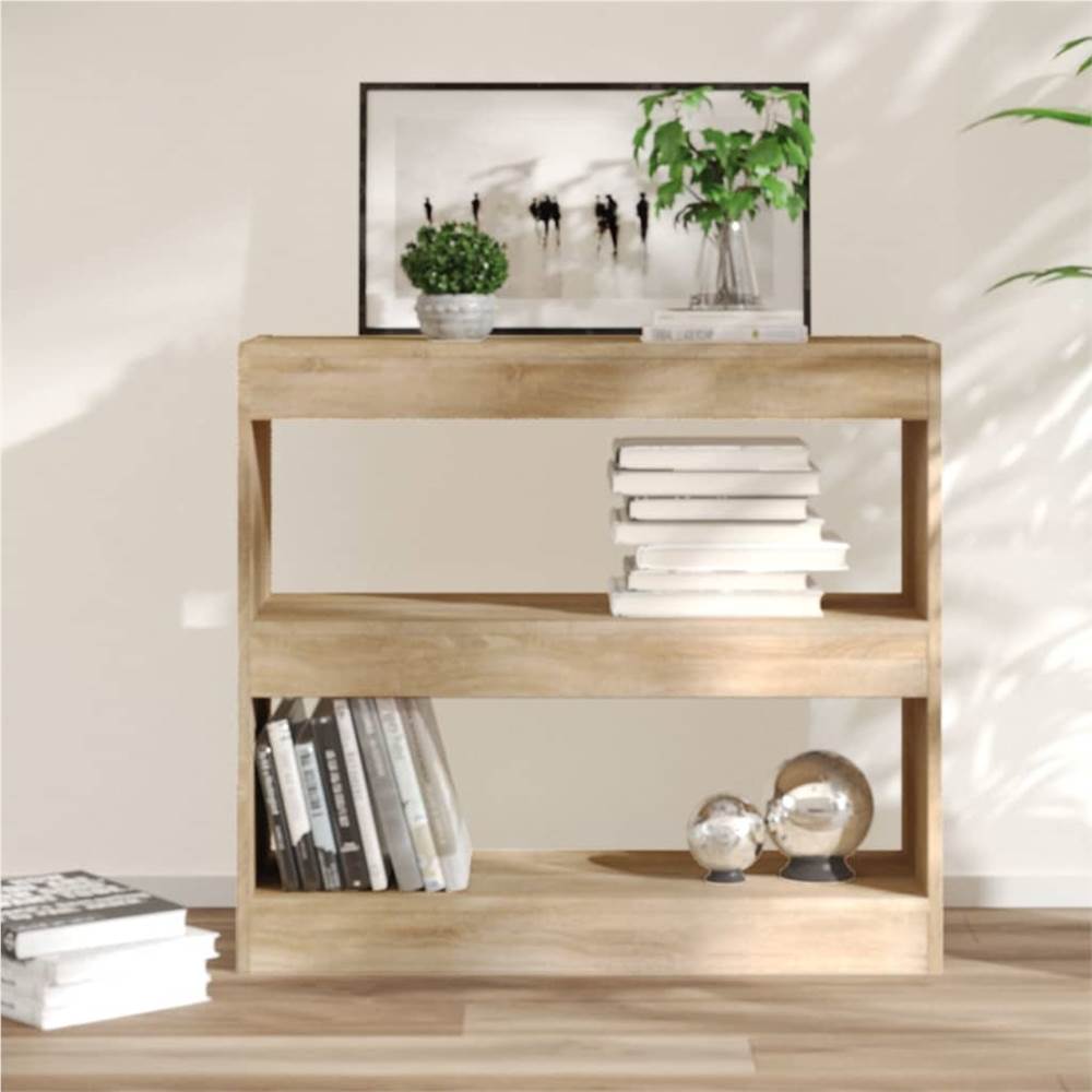 

Book Cabinet/Room Divider Sonoma Oak 80x30x72 cm