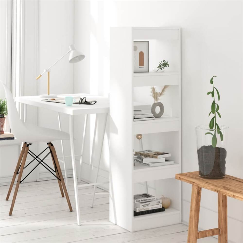 

Book Cabinet/Room Divider White 40x30x135 cm