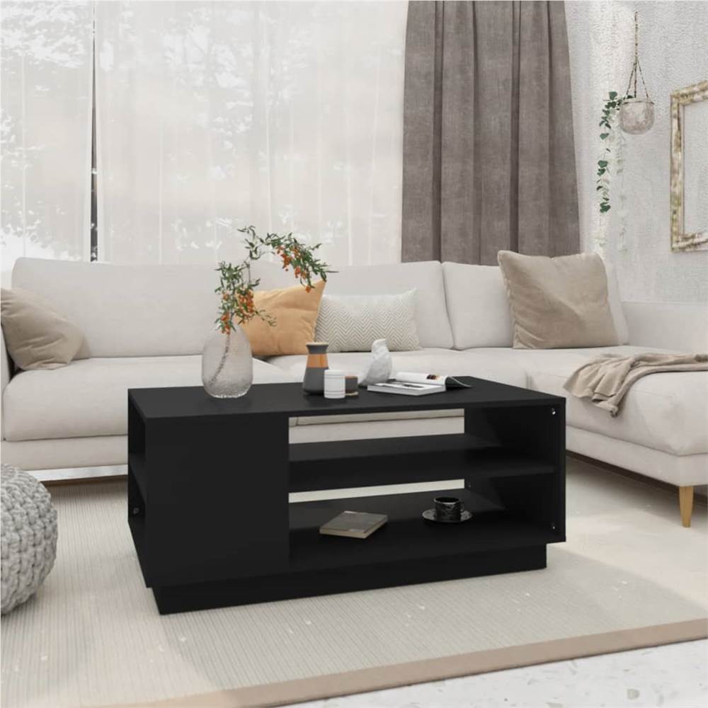 

Coffee Table Black 102x55x43 cm Chipboard