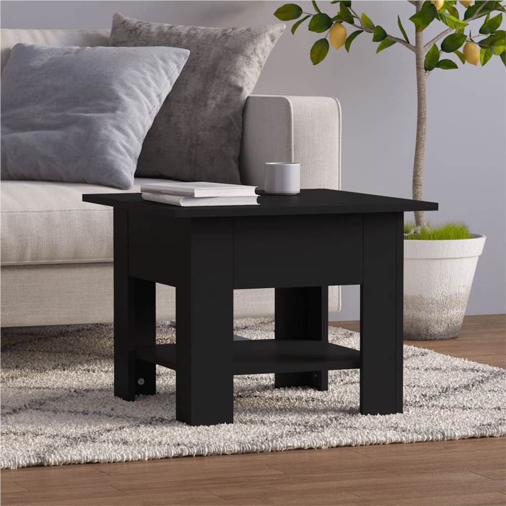 Coffee Table Black 55x55x42 cm Chipboard