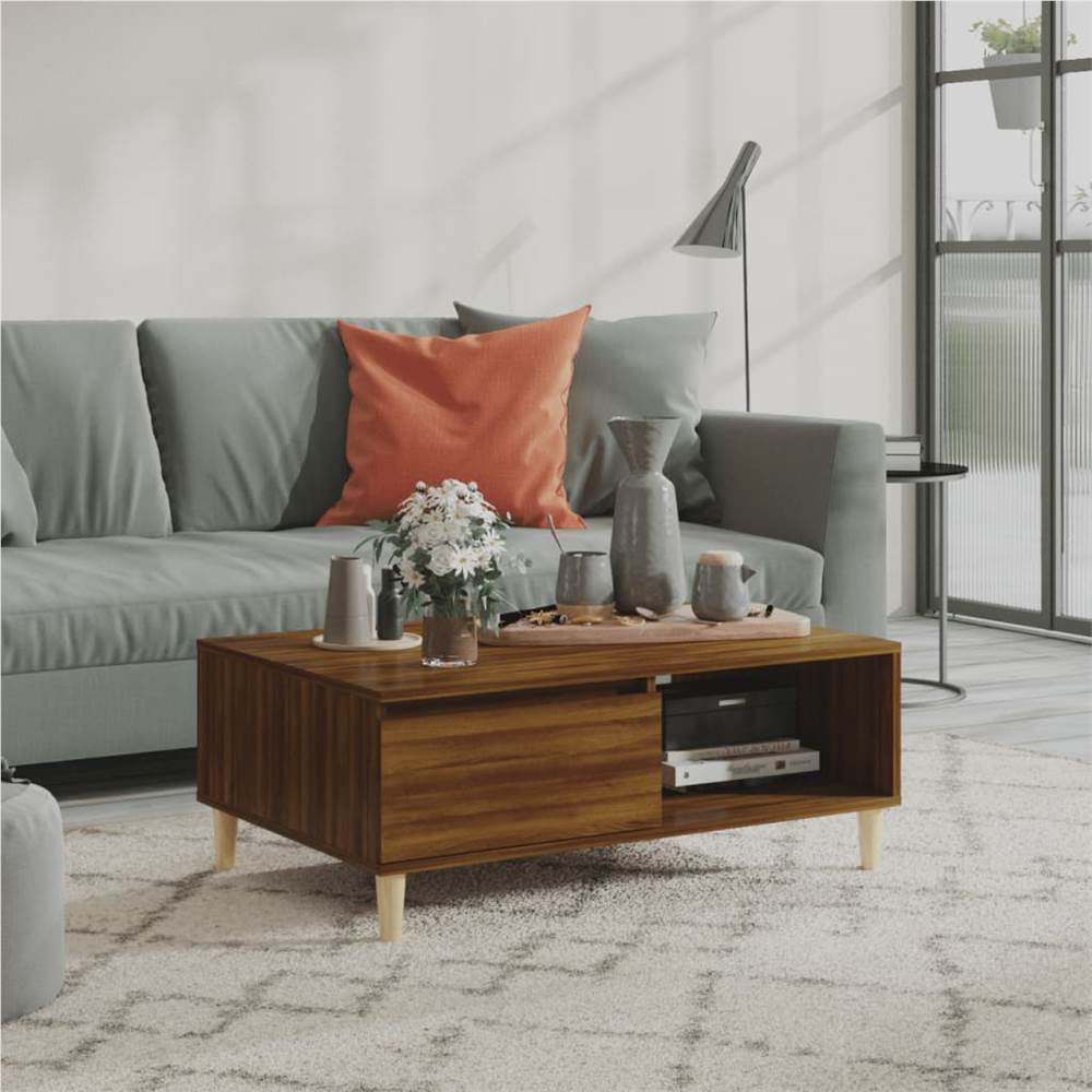 

Coffee Table Brown Oak 90x60x35 cm Chipboard