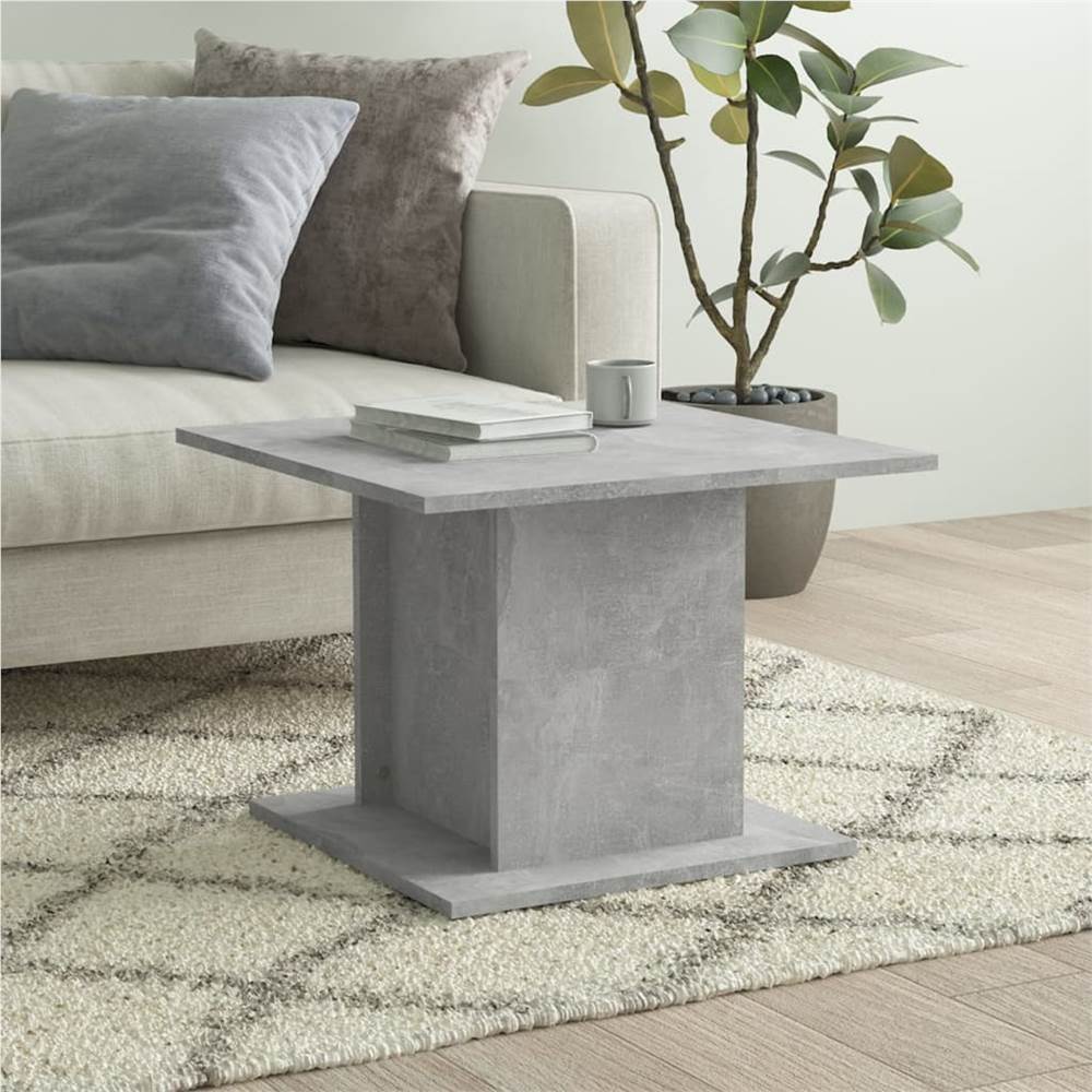 Coffee Table Concrete Grey 55.5x55.5x40 cm Chipboard