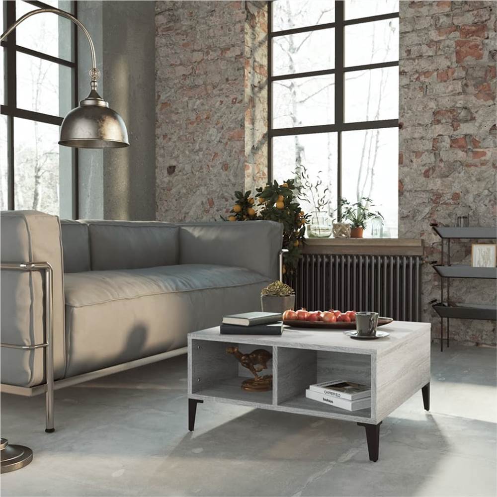 

Coffee Table Grey Sonoma 60x60x30 cm Chipboard