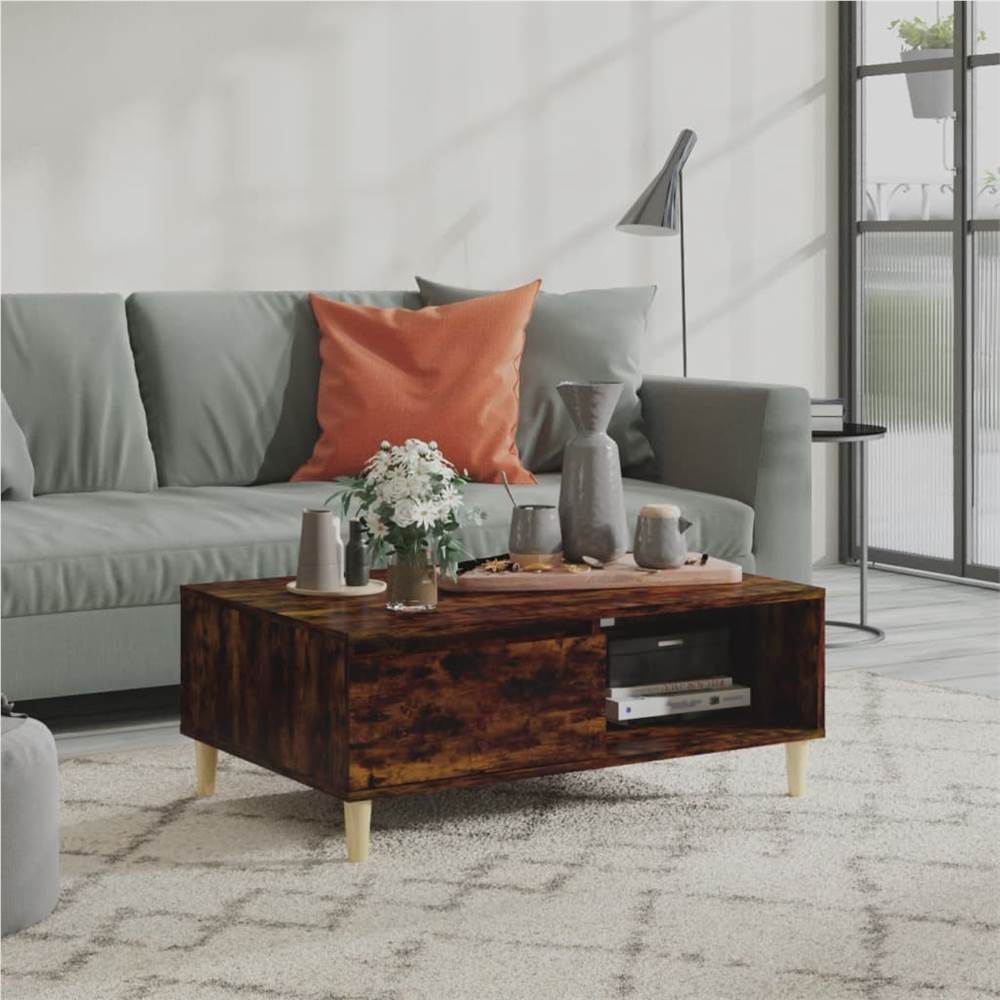 

Coffee Table Smoked Oak 90x60x35 cm Chipboard