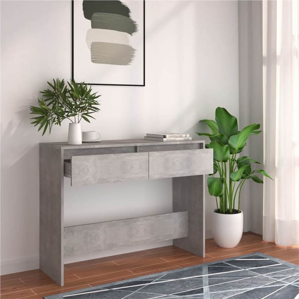 

Console Table Concrete Grey 100x35x76.5 cm Chipboard