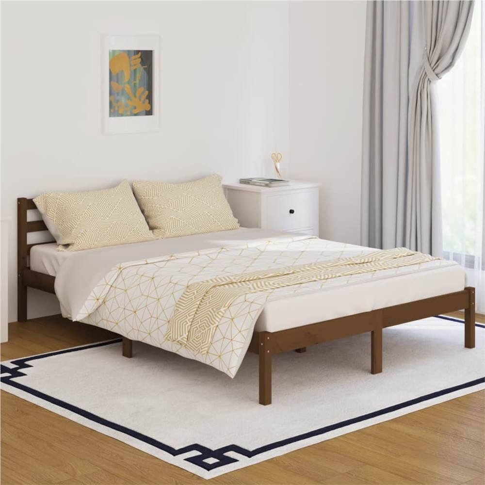 

Day Bed Solid Wood Pine 140x200 cm Double Honey Brown