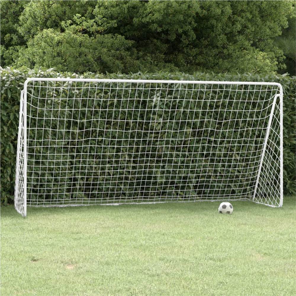 Football Goal with Net White 366x122x182 cm Steel, Other  - buy with discount