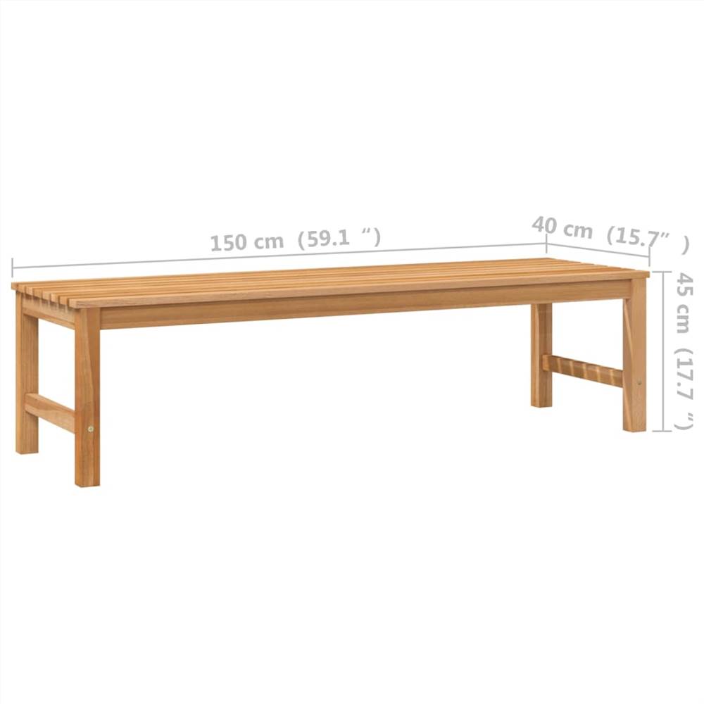 Garden Bench 150 cm Solid Teak Wood