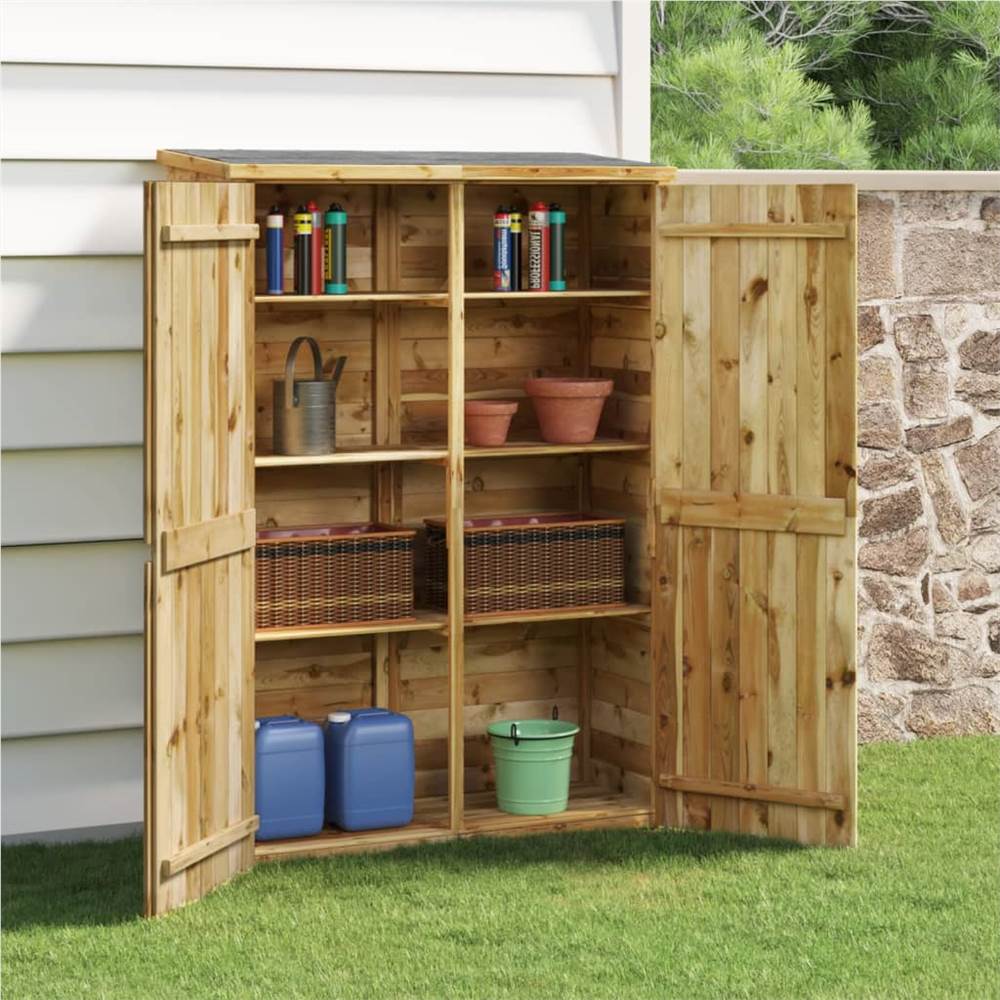 Garden Tool Shed 123x50x171 cm Impregnated Solid Wood Pine