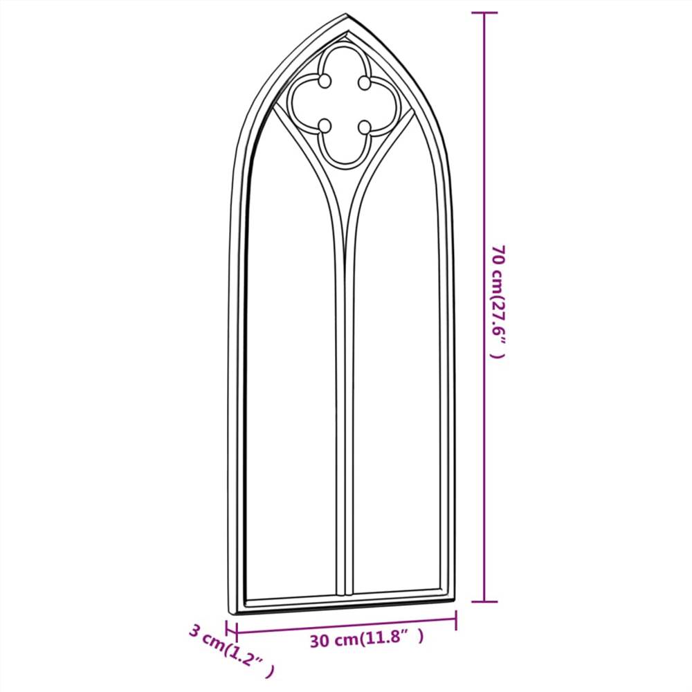 Mirror Black 70x30 cm Iron for Indoor Use