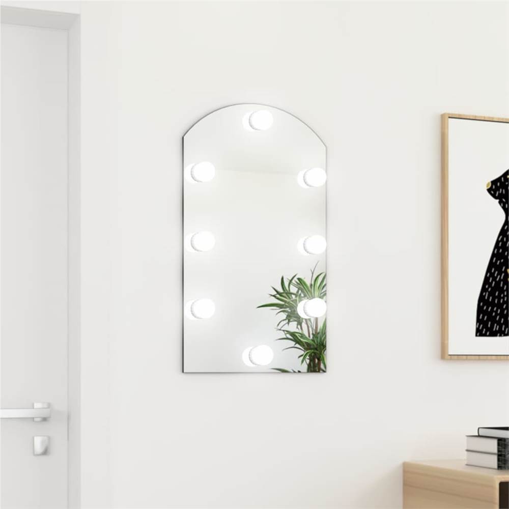 Spiegel met LED-verlichting 70x40 cm Glasboog