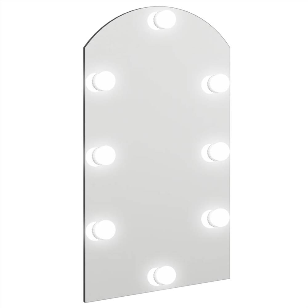 Mirror with LED Lights 70x40 cm Glass Arch