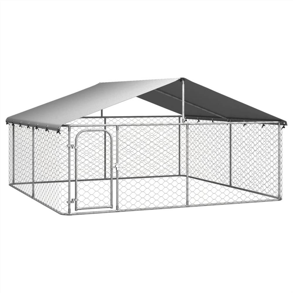 

Outdoor Dog Kennel with Roof 300x300x150 cm