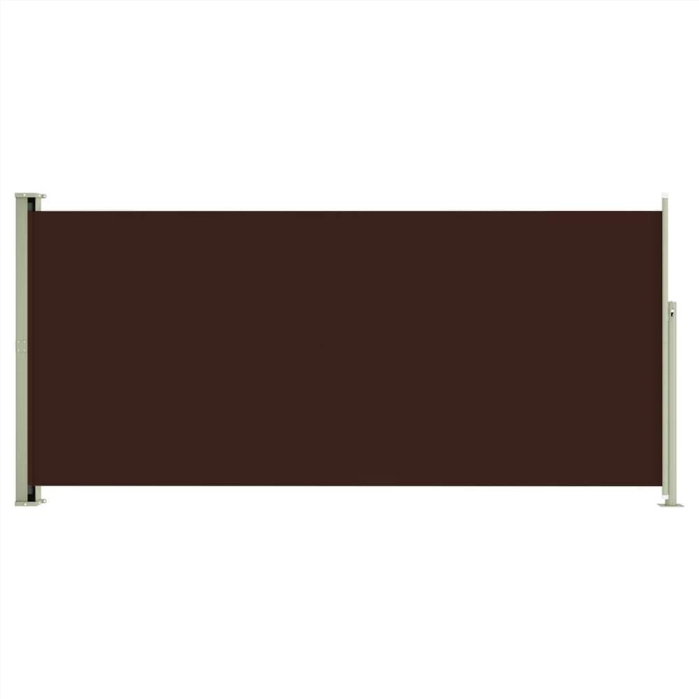 Patio Retractable Side Awning 140x300 cm Brown