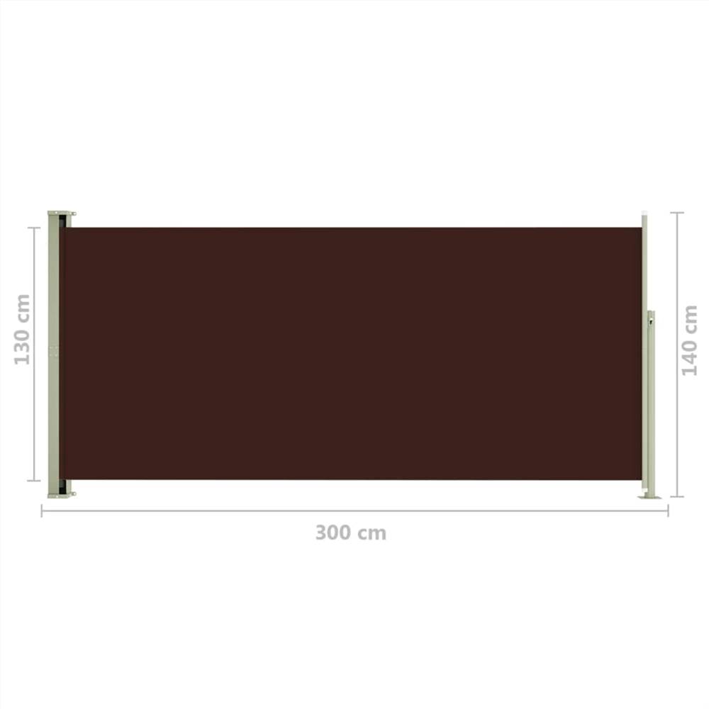 Patio Retractable Side Awning 140x300 cm Brown