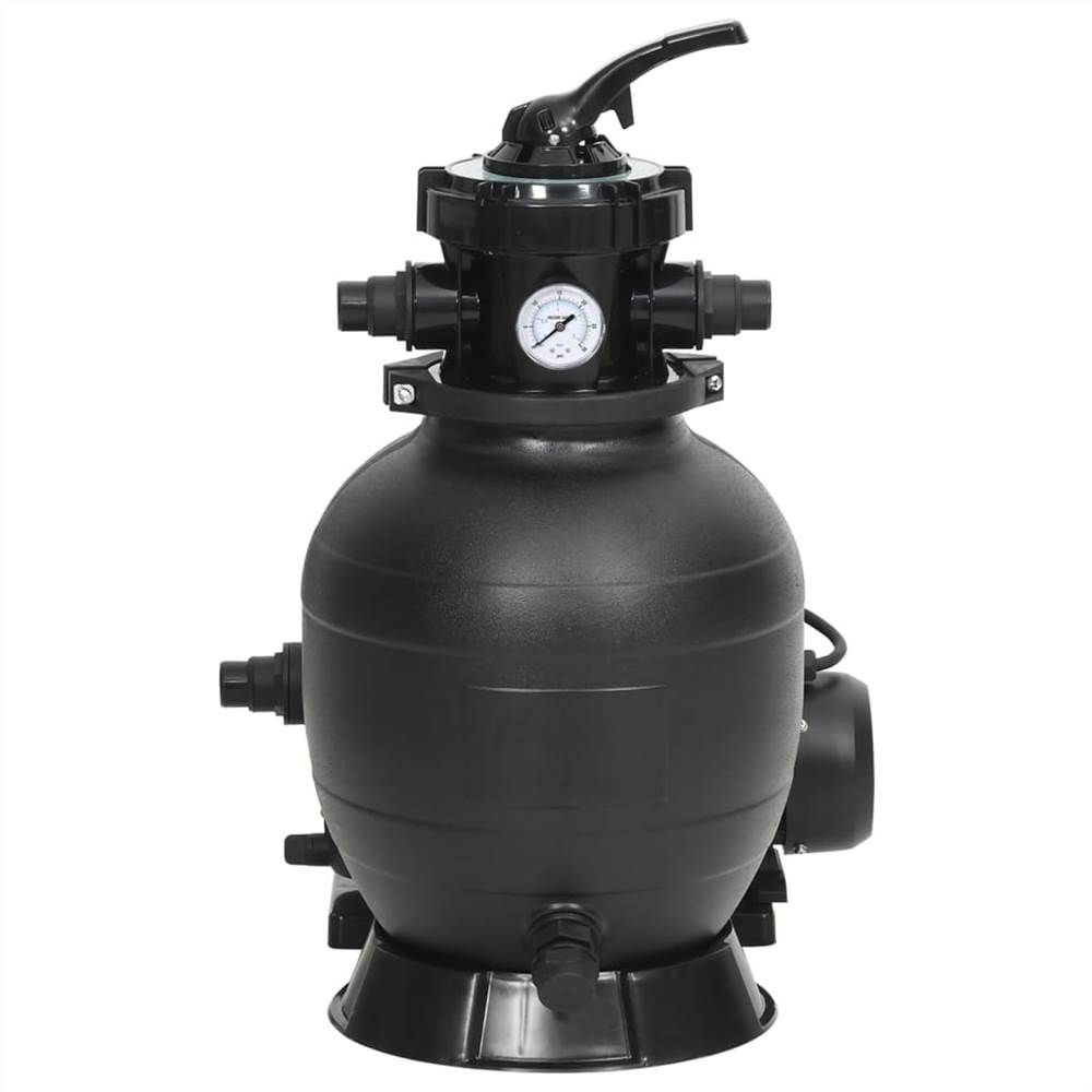 Pool Sand Filter with 6Way Valve Black