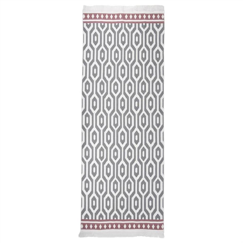 

Rug Grey 100x300 cm Cotton