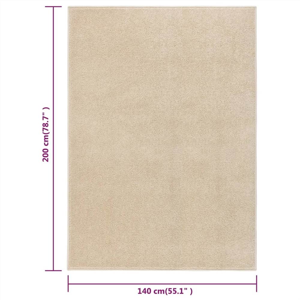 Rug Short Pile 140x200 cm Beige