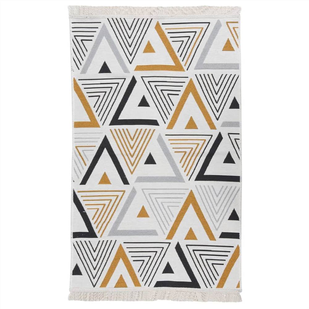 

Rug Yellow and Grey 120x180 cm Cotton