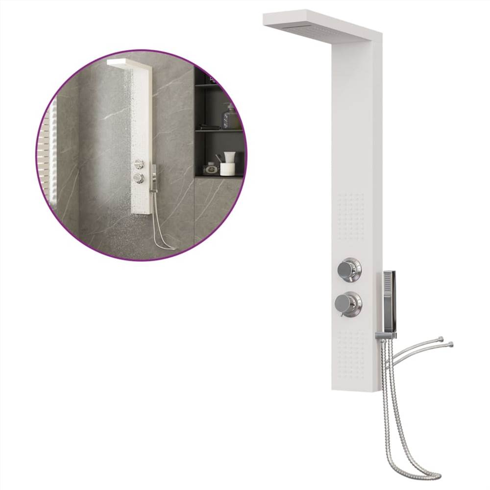 Shower Panel System Aluminium White