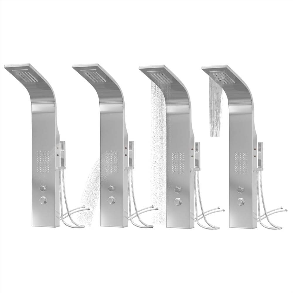 Shower Panel System Stainless Steel Curved