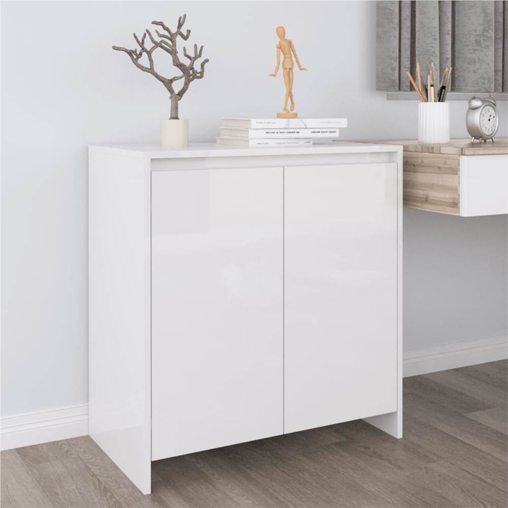 

Sideboard High Gloss White 70x40x73.5 cm Chipboard