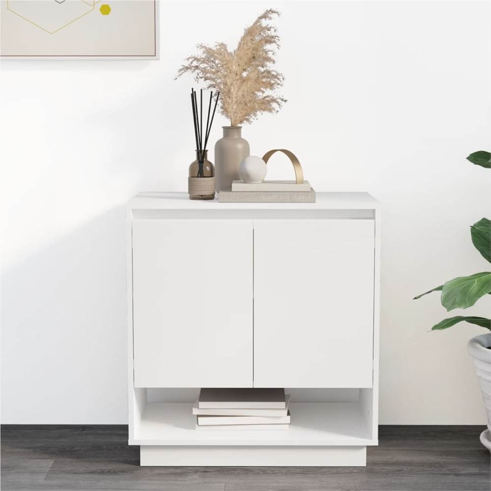 

Sideboard High Gloss White 70x41x75 cm Chipboard