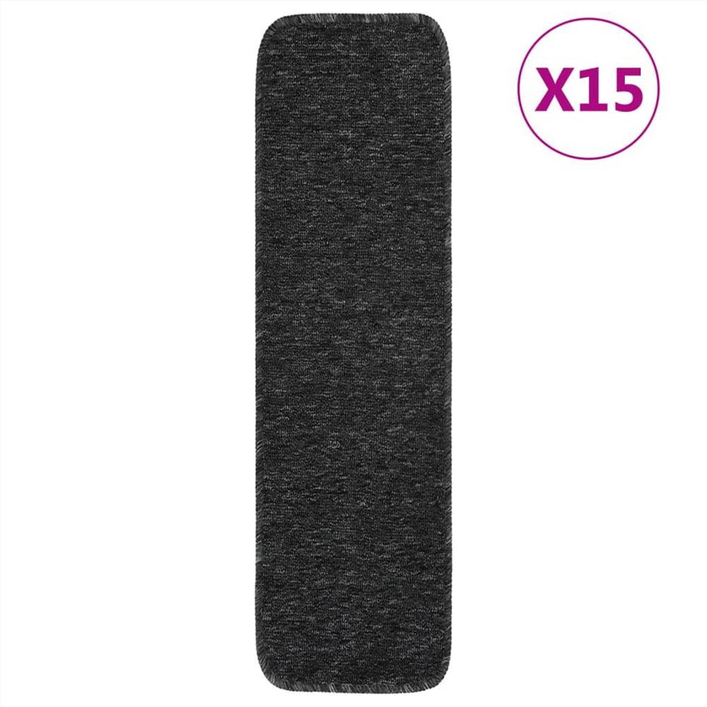 

Stair Mats 15 pcs 75x20 cm Anthracite Anti Slip